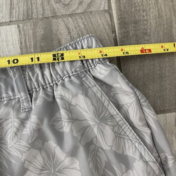 Chubbies Shorts Mens Sz M Gray Everywear 6" Floral Drawstring Zip Stretch - Picture 8 of 11